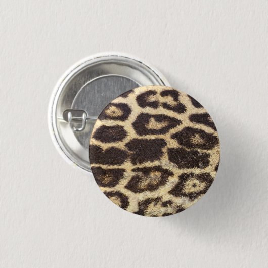Leopard Fur Spots Ronde Button 3,2 Cm (Voorkant /achterkant)