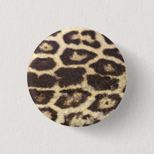 Leopard Fur Spots Ronde Button 3,2 Cm (Voorkant)