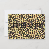Leopard Fur Wedding Reception RSVP (Voorkant)