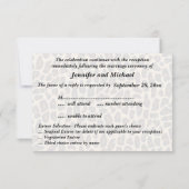 Leopard Fur Wedding Reception RSVP (Achterkant)