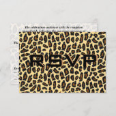 Leopard Fur Wedding Reception RSVP (Voorkant / Achterkant)