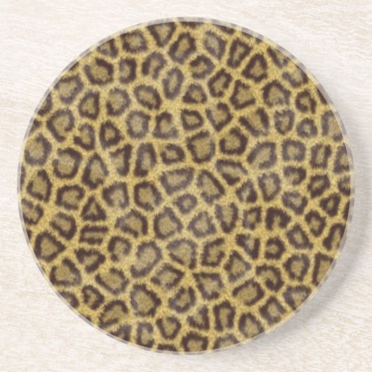 Leopard Fur Zandsteen Onderzetter (Voorkant)
