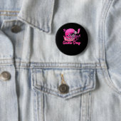 Leopard Game Day Roze Amerikaanse Voetbal Tackle B Ronde Button 5,7 Cm (In situ)