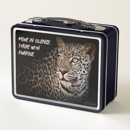 Leopard Gaze Lunch Box – Aangepaste Safari Gift (Achterkant)