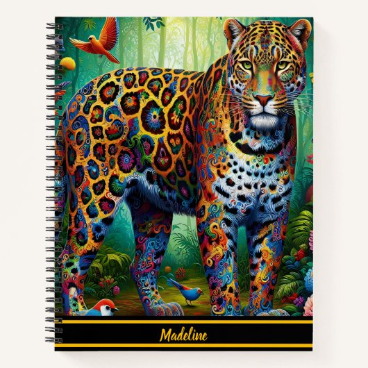 Leopard Gaze: Tropische majesteit in beweging Notitieboek (Voorkant)