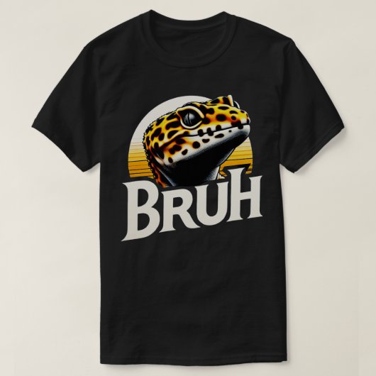 Leopard Gecko Amerikaanse Vlag T-shirt (Design voorkant)