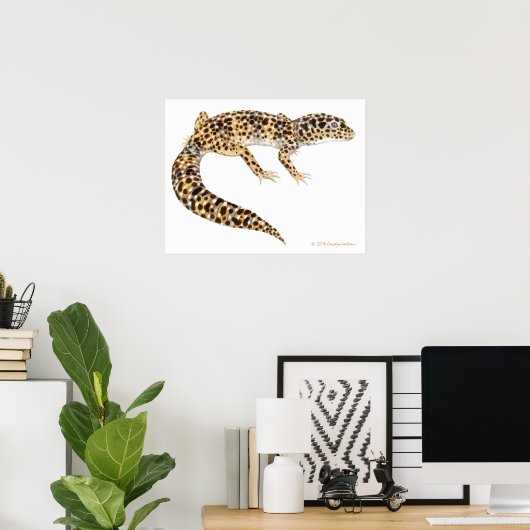 Leopard Gecko Art Print (Thuiskantoor)