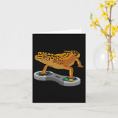 Leopard Gecko Baardagaam Geschenk Kinderen Cool Ga Kaart (Gele Bloem)