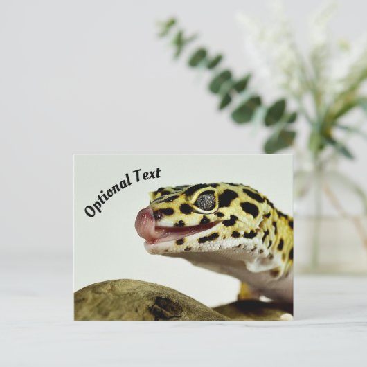 Leopard Gecko Briefkaart (Staand voorkant)