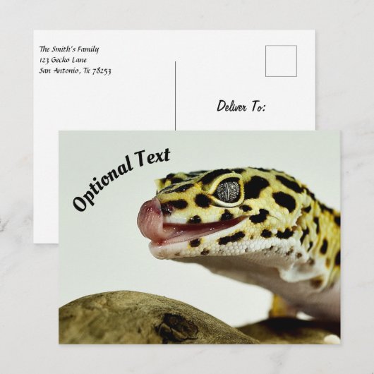 Leopard Gecko Briefkaart (Voorkant / Achterkant)