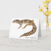 Leopard Gecko Card Kaart (Gele Bloem)