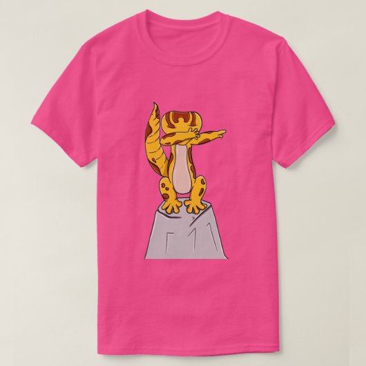 Leopard Gecko Dabbing T-shirt (Design voorkant)
