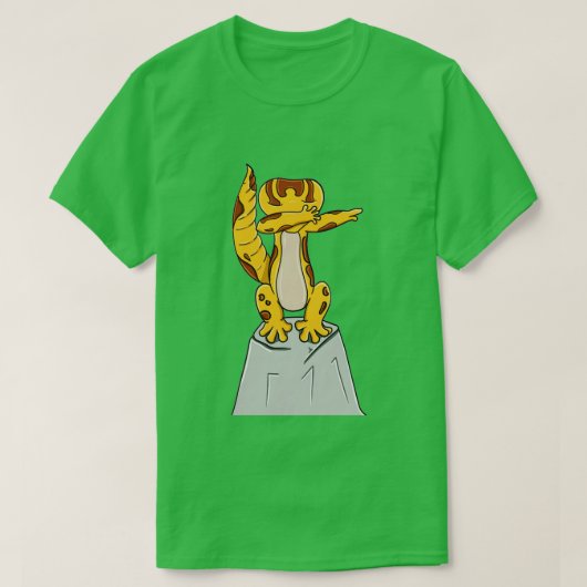 Leopard Gecko Dabbing T-shirt (Design voorkant)