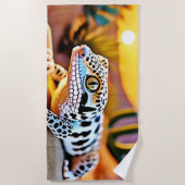 Leopard Gecko Desert Design Strandlaken (Voorkant)