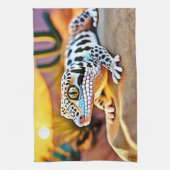 Leopard Gecko Desert Design Theedoek (Verticaal)