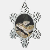 Leopard gecko design voor iedereen! tin sneeuwvlok ornament (Rechts)