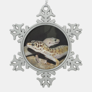 Leopard gecko design voor iedereen! tin sneeuwvlok ornament