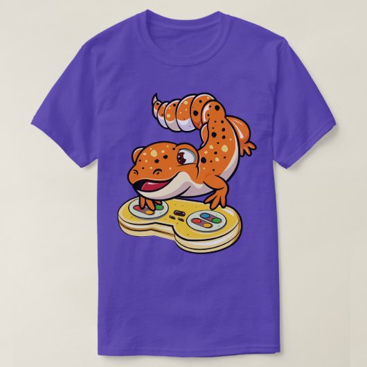 Leopard Gecko Gamer T-shirt (Design voorkant)