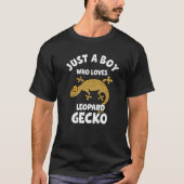 Leopard Gecko, gewoon een jongen Mannen Kawaii Liz T-shirt (Voorkant)
