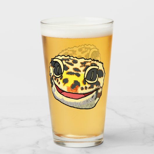 Leopard Gecko Glas (Voorkant gevuld)