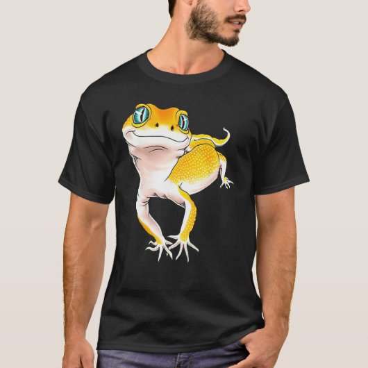 Leopard Gecko I Love My Gecko Gecko Dad T-shirt (Voorkant)