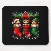 Leopard Gecko In Christmas Socks Lights Leopard Ge Muismat (Voorkant)