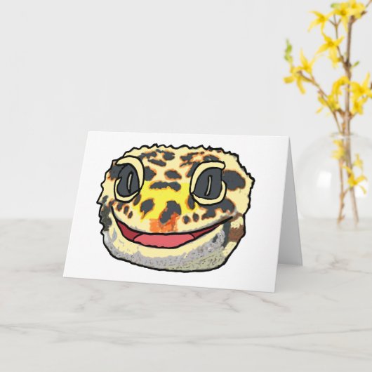Leopard Gecko Kaart (Gele Bloem)