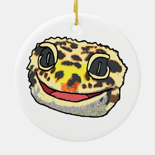 Leopard Gecko Keramisch Ornament (Achterkant)