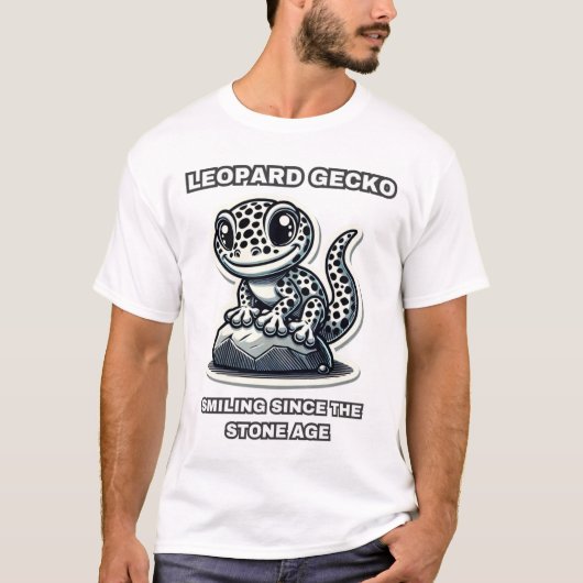 Leopard Gecko lacht sinds het stenen tijdperk T-shirt (Voorkant)