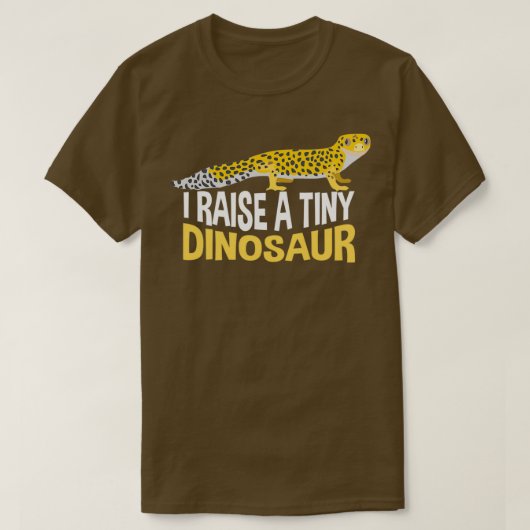 Leopard Gecko Little Dinosaur Pet Joke Lizard T-shirt (Design voorkant)