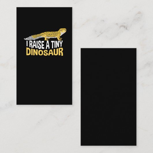 Leopard Gecko Little Dinosaur Pet Joke Lizard Visitekaartje (Voorkant / Achterkant)