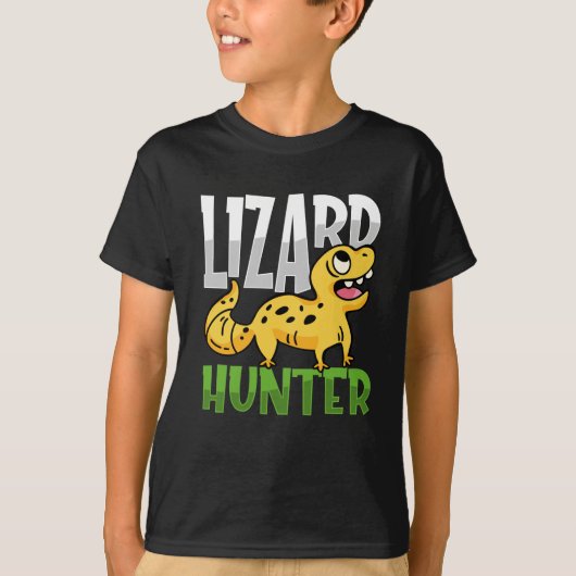 Leopard Gecko Lizard Hunter Reptiles T-shirt (Voorkant)