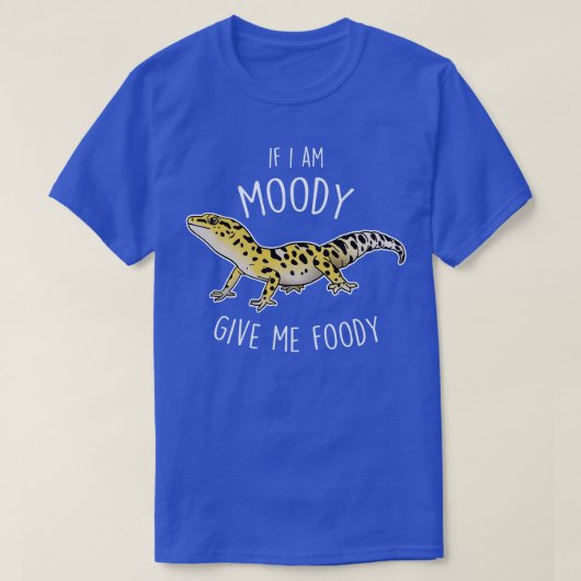 Leopard Gecko Lizard Moody Foody T-shirt (Design voorkant)