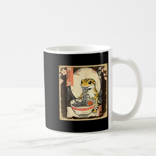 Leopard Gecko Lizard Ramen Crested Gecko Japanese  Koffiemok (Rechts)