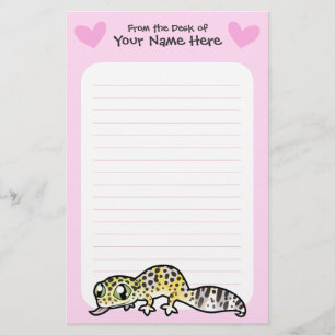 Leopard Gecko Love Briefpapier