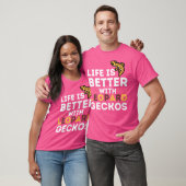 Leopard Gecko Lover Het leven is beter met Leopard T-shirt (Unisex)