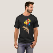 Leopard Gecko met ballonnen cadeau T-shirt (Voorkant volledig)