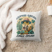 Leopard Gecko Oerwoud Explorer : Wild Adventure Kussen (Deken)