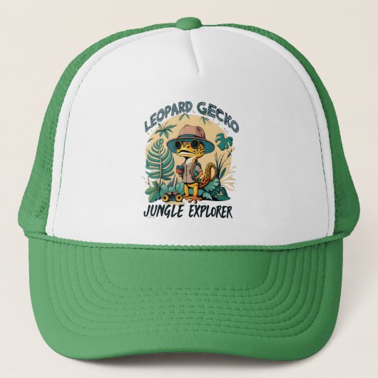 Leopard Gecko Oerwoud Explorer : Wild Adventure Trucker Pet (Voorkant)