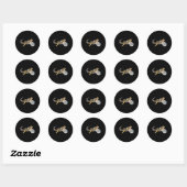 Leopard Gecko Playing Video Game Lizard And Reptil Ronde Sticker (Vel)