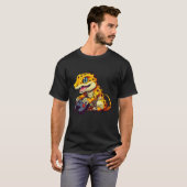 Leopard Gecko Playing Video Game Lizard & Reptiles T-shirt (Voorkant volledig)