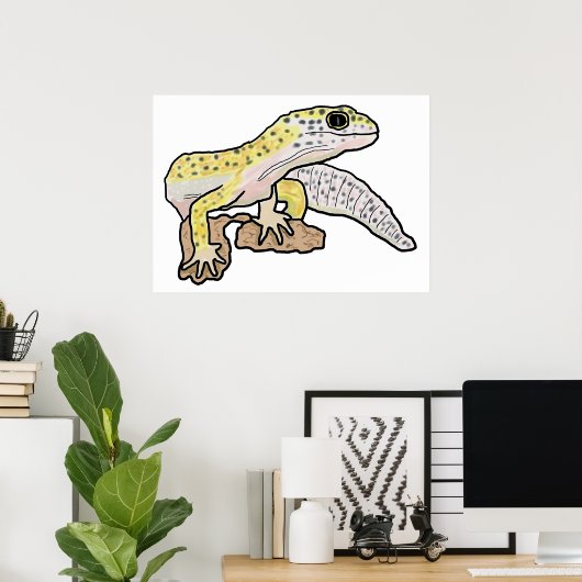 Leopard Gecko Poster (Thuiskantoor)