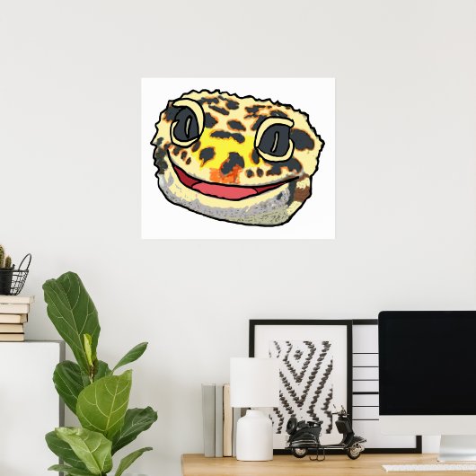 Leopard Gecko Poster (Thuiskantoor)