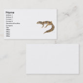 Leopard Gecko-profielkaart Visitekaartje (Voorkant / Achterkant)