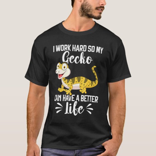 Leopard Gecko Reptile Cute Lizard Pet Gecko Keepe T-shirt (Voorkant)