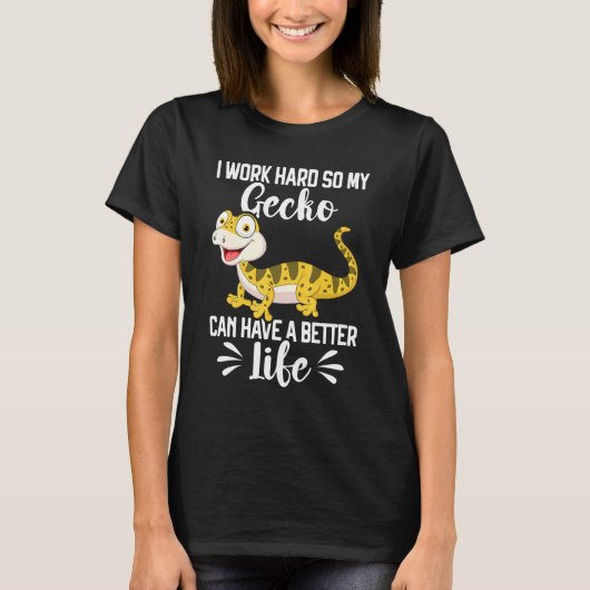 Leopard Gecko Reptile Cute Lizard Pet Gecko Keepe T-shirt (Voorkant)