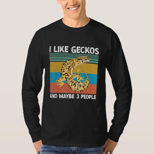 Leopard Gecko Reptile Cute Lizard Pet Gecko Keepe T-shirt (Voorkant)