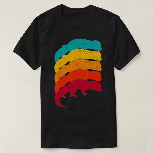 Leopard Gecko Retro Lizard Reptielenliefhebber T-shirt (Design voorkant)