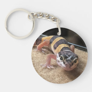 Leopard Gecko Sluiten Sleutelhanger