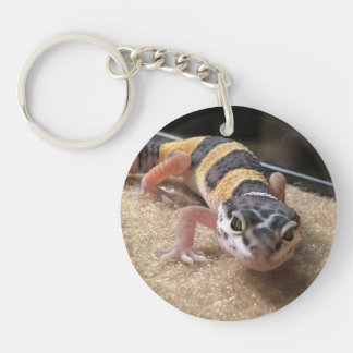 Leopard Gecko Sluiten Sleutelhanger